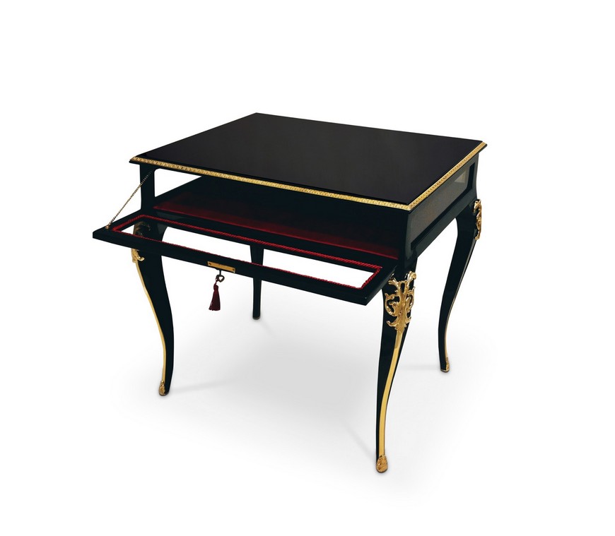 Black Furniture Desgins - Cabriole Bedside Table